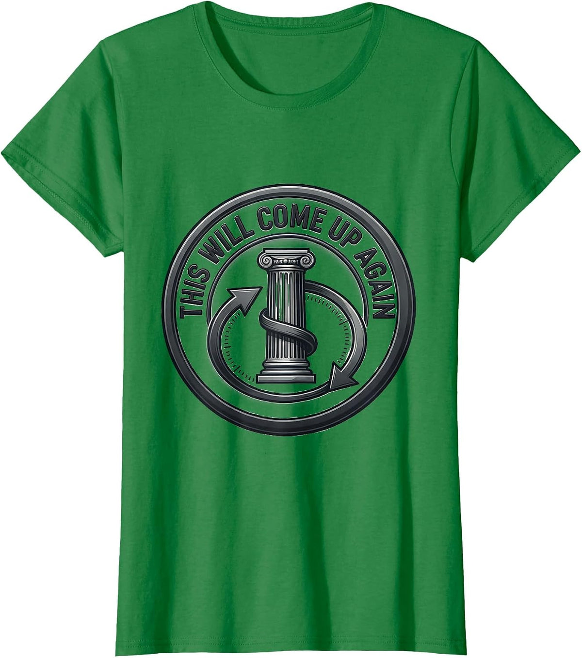 Women's This Will Come Up Again Funny History Teacher Academic Humor T-Shirt - Kelly Green