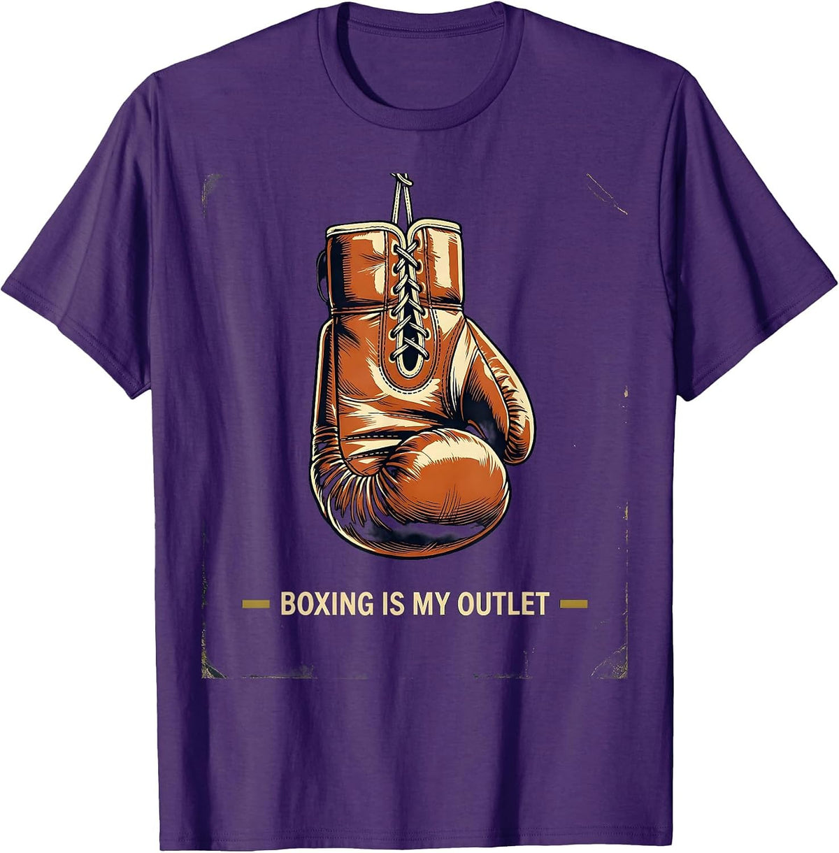 Boxing Is My Outlet Vintage Boxing Fan Trainer Athletic T-Shirt - Purple
