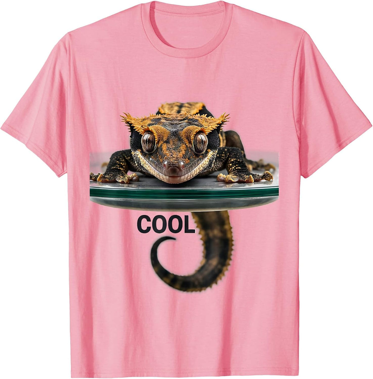 Men's Cool Funny Crested Gecko Reptile Lover Pet Owner Gift T-Shirt - Pink