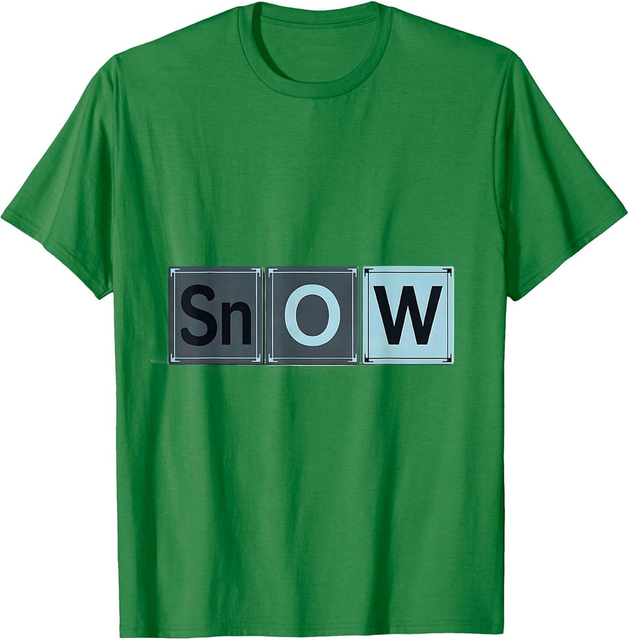 Men's SnOW Funny Chemistry Periodic Table Science Pun Gift T-Shirt - Kelly Green
