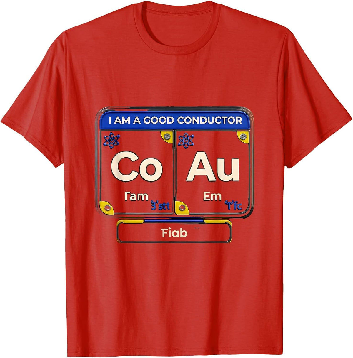 Men's I Am A Good Conductor Funny Chemistry Science Nerd Periodic T-Shirt - Red