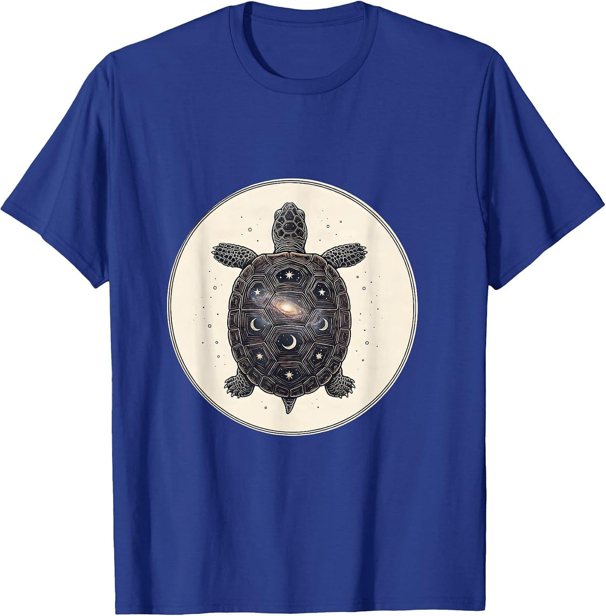 Cosmic Turtle Galaxy Shell Universe Design T-Shirt - Royal Blue