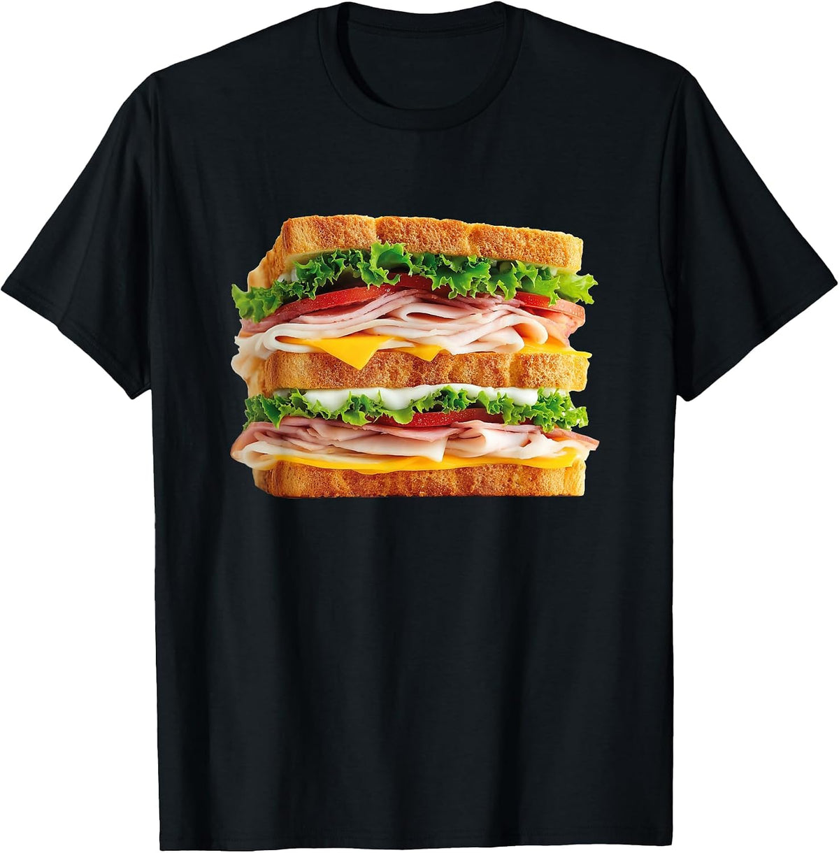 Sandwich Funny Food Costume Halloween Bread Graphic T-Shirt - Black