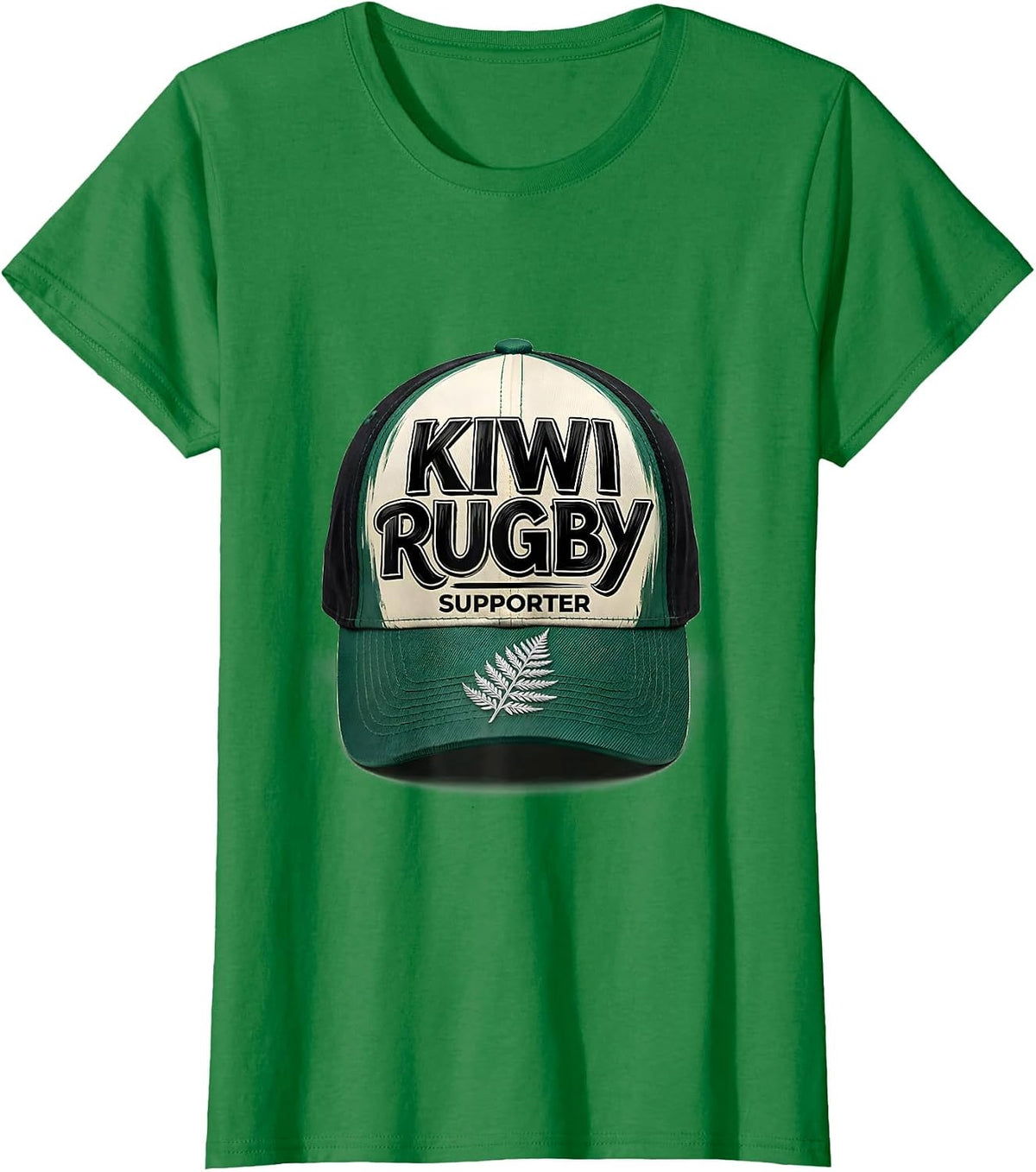 Women's Kiwi Rugby Supporter Funny New Zealand Rugby Fan Humor T-Shirt - Kelly Green