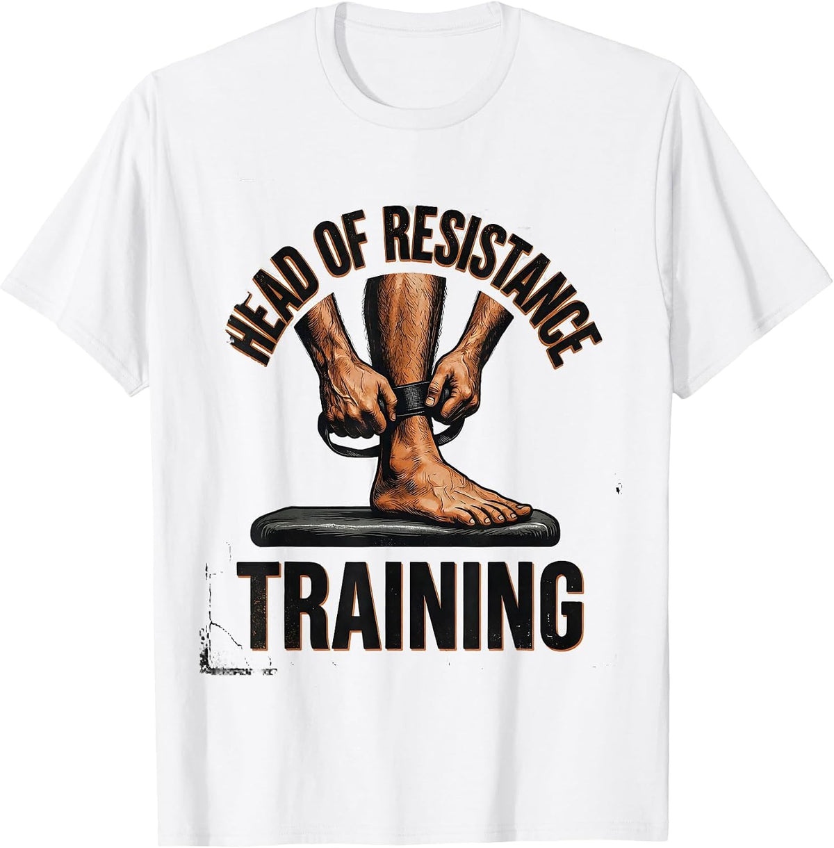 Men's Head Of Resistance Training Distressed Physical Therapist T-Shirt - White