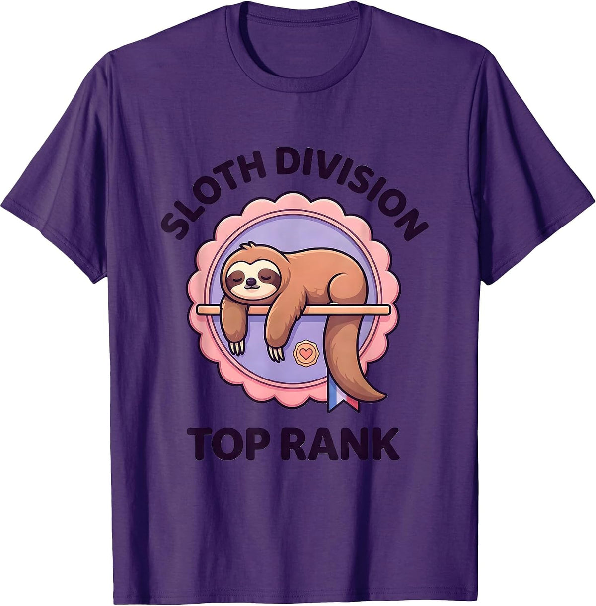 Sloth Division Top Rank Cute Kawaii Sloth Lover Gift T-Shirt - Purple