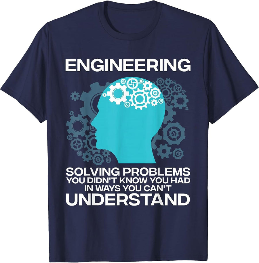 Funny Engineer for Men Women Electrical Civil Engineering T-Shirt - Navy Blue