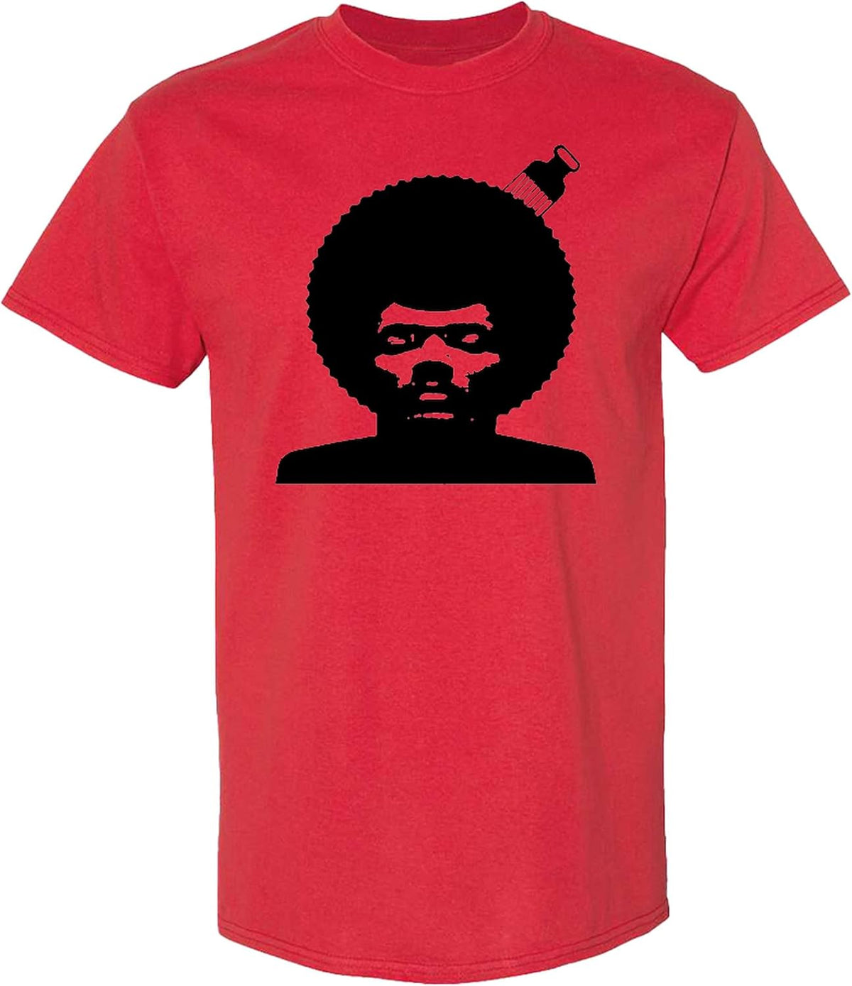 Afro Hip Hop Graphic T-Shirt Funny Streetwear Rap Culture Tee Men Women - Red