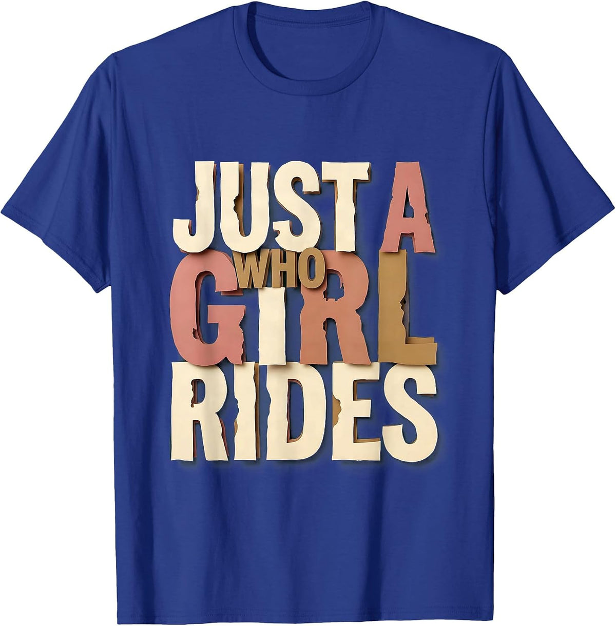 Men's Just a Girl Who Rides Horse Lover Design T-Shirt - Royal Blue