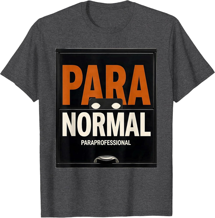 Men's Para Normal Paraprofessional Funny SPED Teacher Aide T-Shirt - Dark Heather Grey