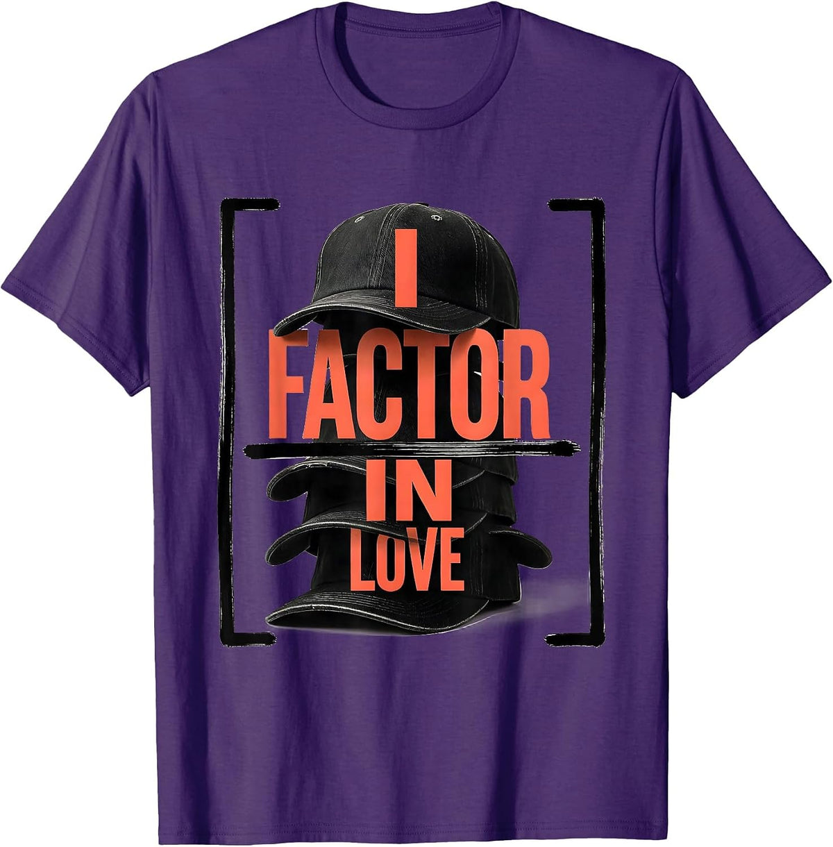 I Factor In Love Funny Math Teacher Valentine Humor T-Shirt - Purple