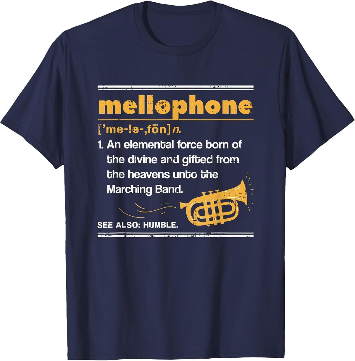 Mellophone T-Shirt I Definition Shirt French Horn Tee T-Shirt - Navy Blue