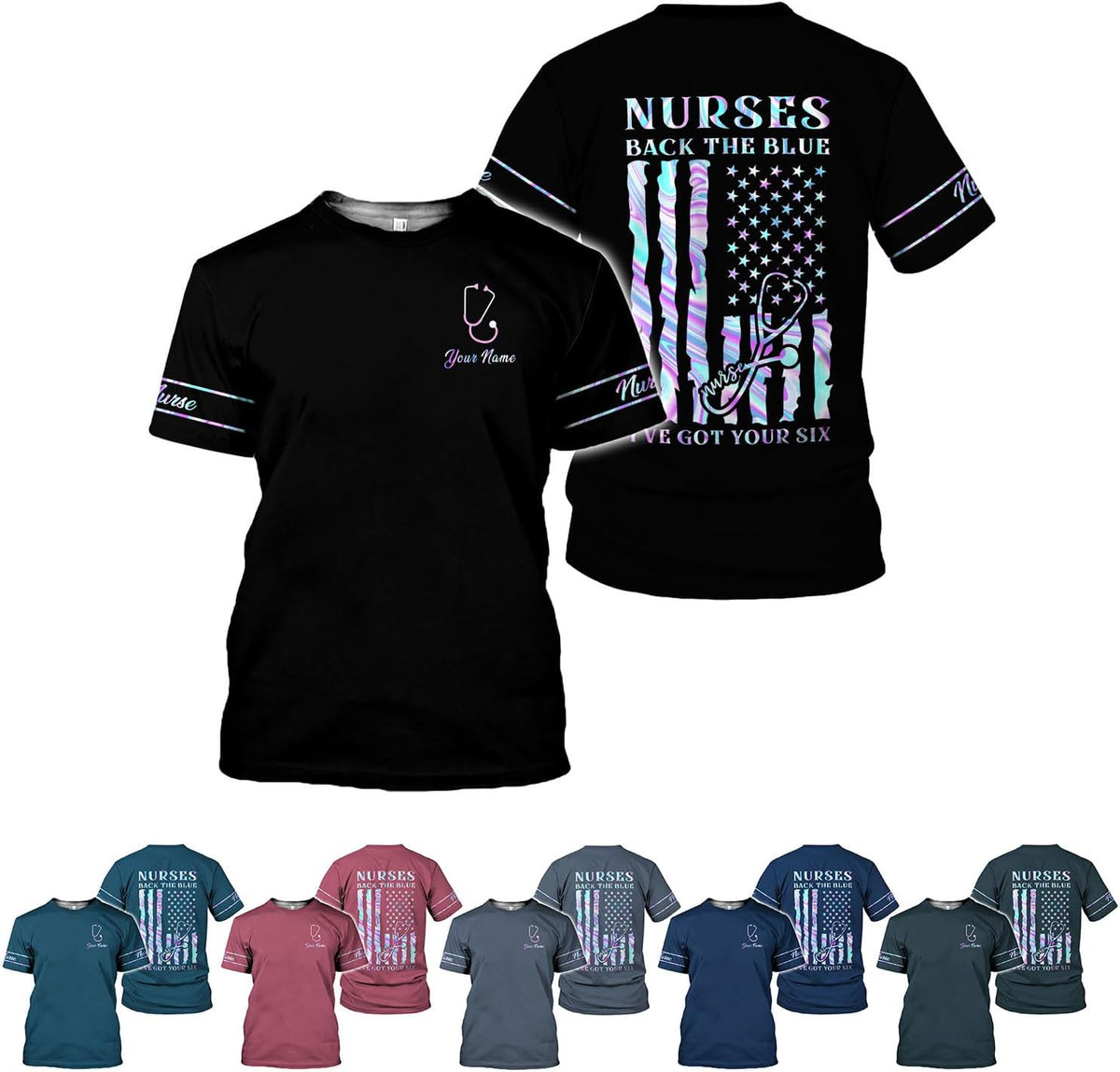 Personalized Nurse Shirt, Custom ER Nurse Shirts for Women, ER Nurse Tshirt, CNA Shirts, RN Registered Nurse Shirt - Nurse1