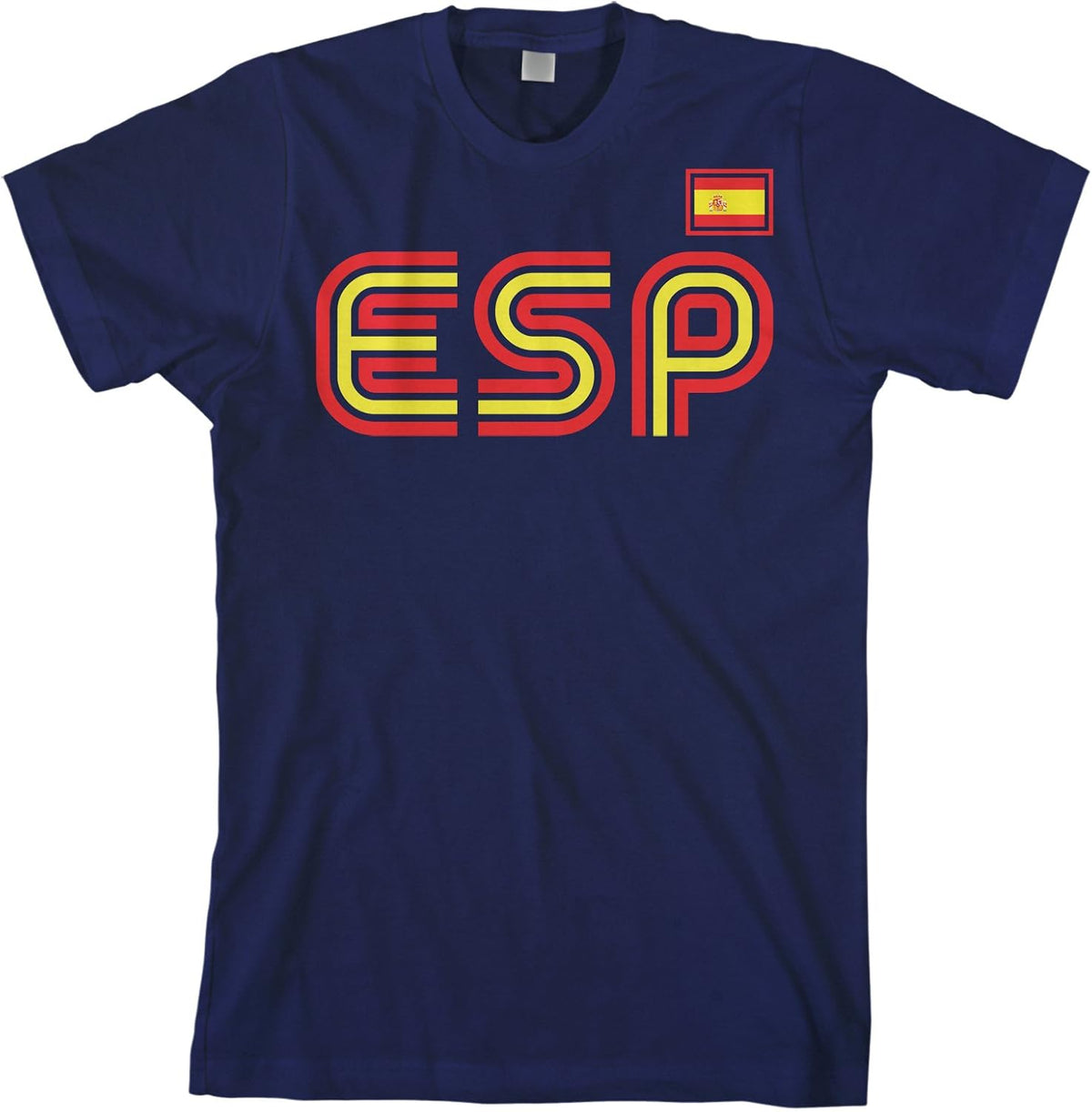 Threadrock Men's Spain Athletic Retro Series T-Shirt - Navy