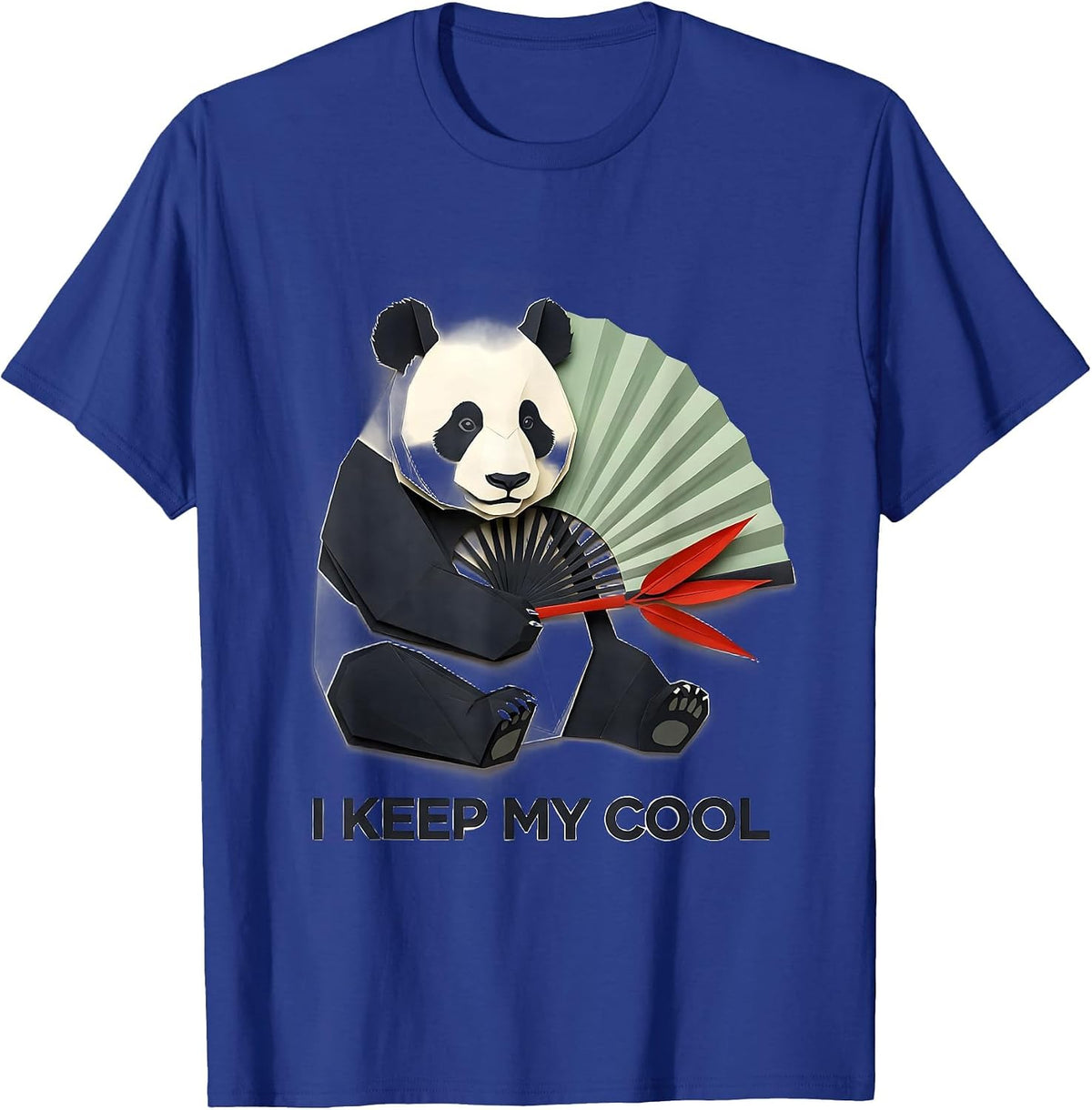 I Keep My Cool Funny Panda Animal Lover Cute Novelty T-Shirt - Royal Blue