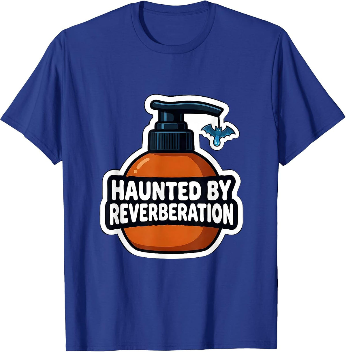 Haunted By Reverberation Funny Sonographer Halloween T-Shirt - Royal Blue