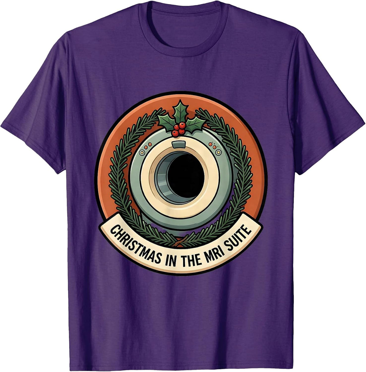 Christmas In The MRI Suite Funny Radiology Tech Humor T-Shirt - Purple
