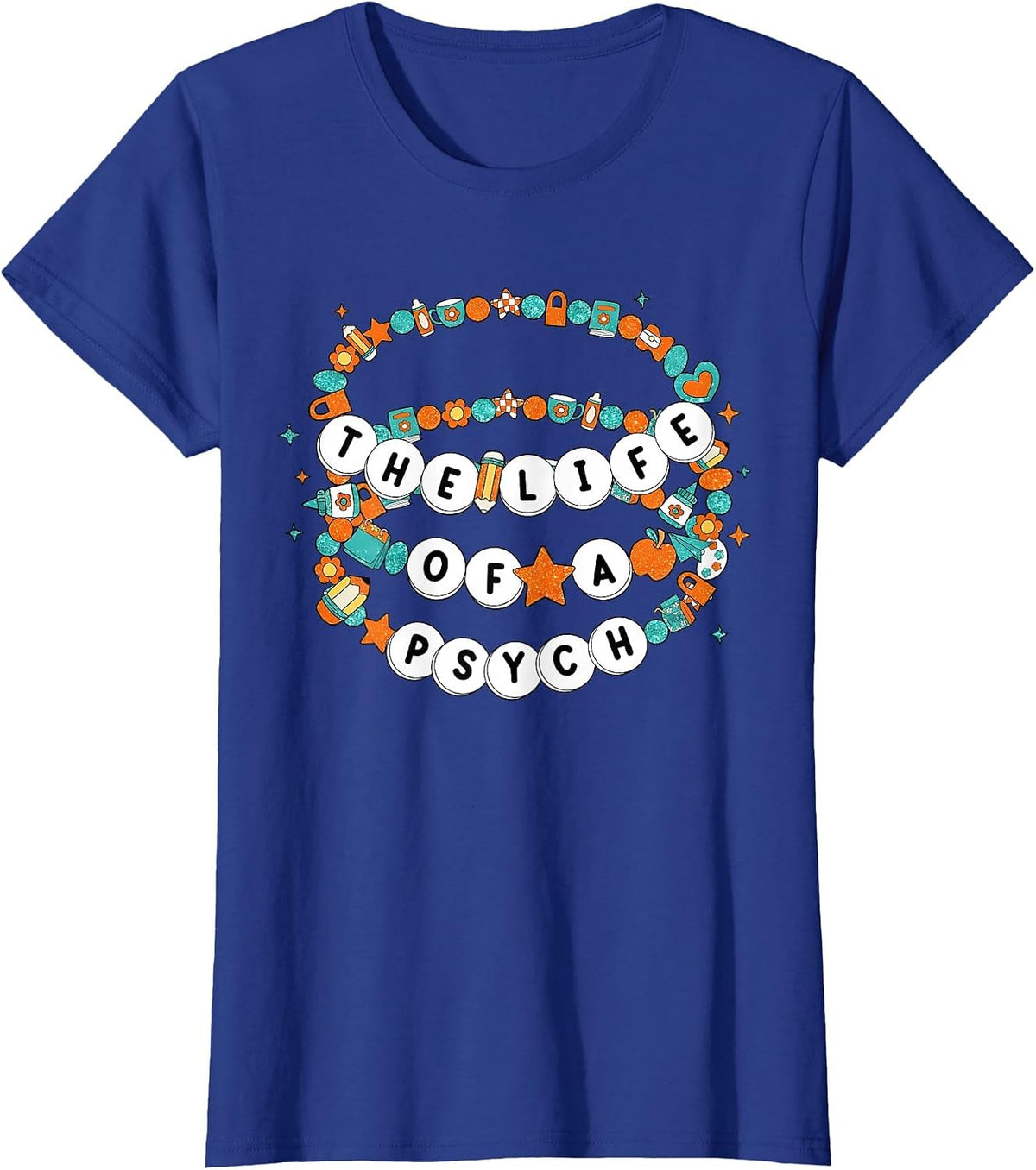 Friendship Bracelet The Life of A Psych School Psychologist T-Shirt - Royal Blue