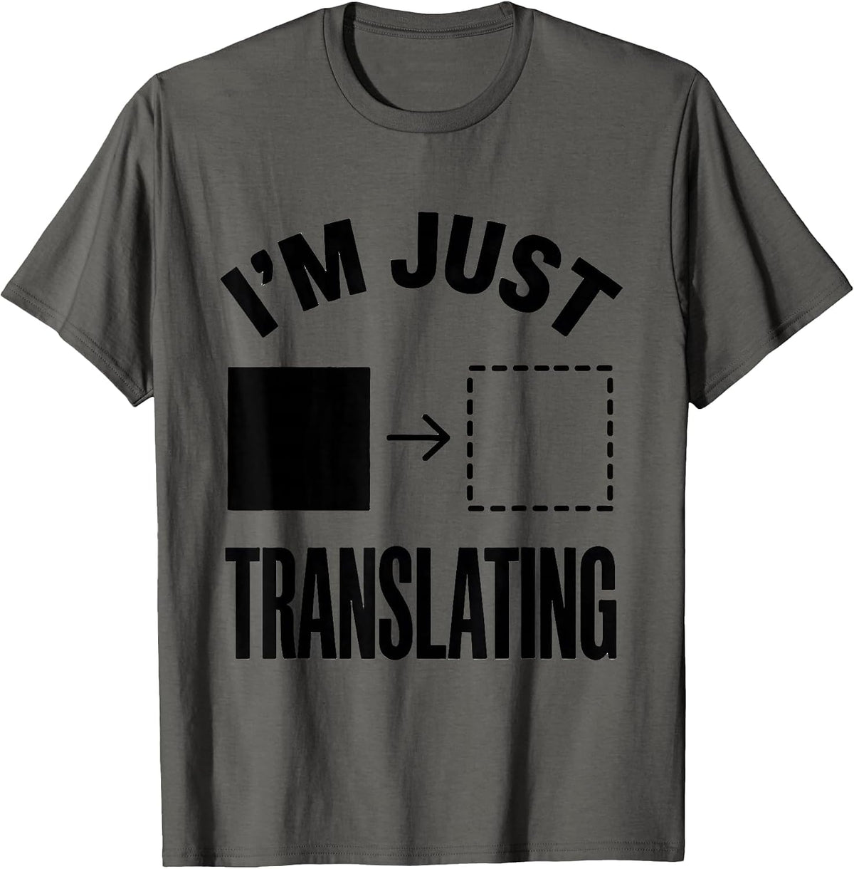 I'm Just Translating Funny Math Teacher Student Sarcastic T-Shirt - Asphalt Grey