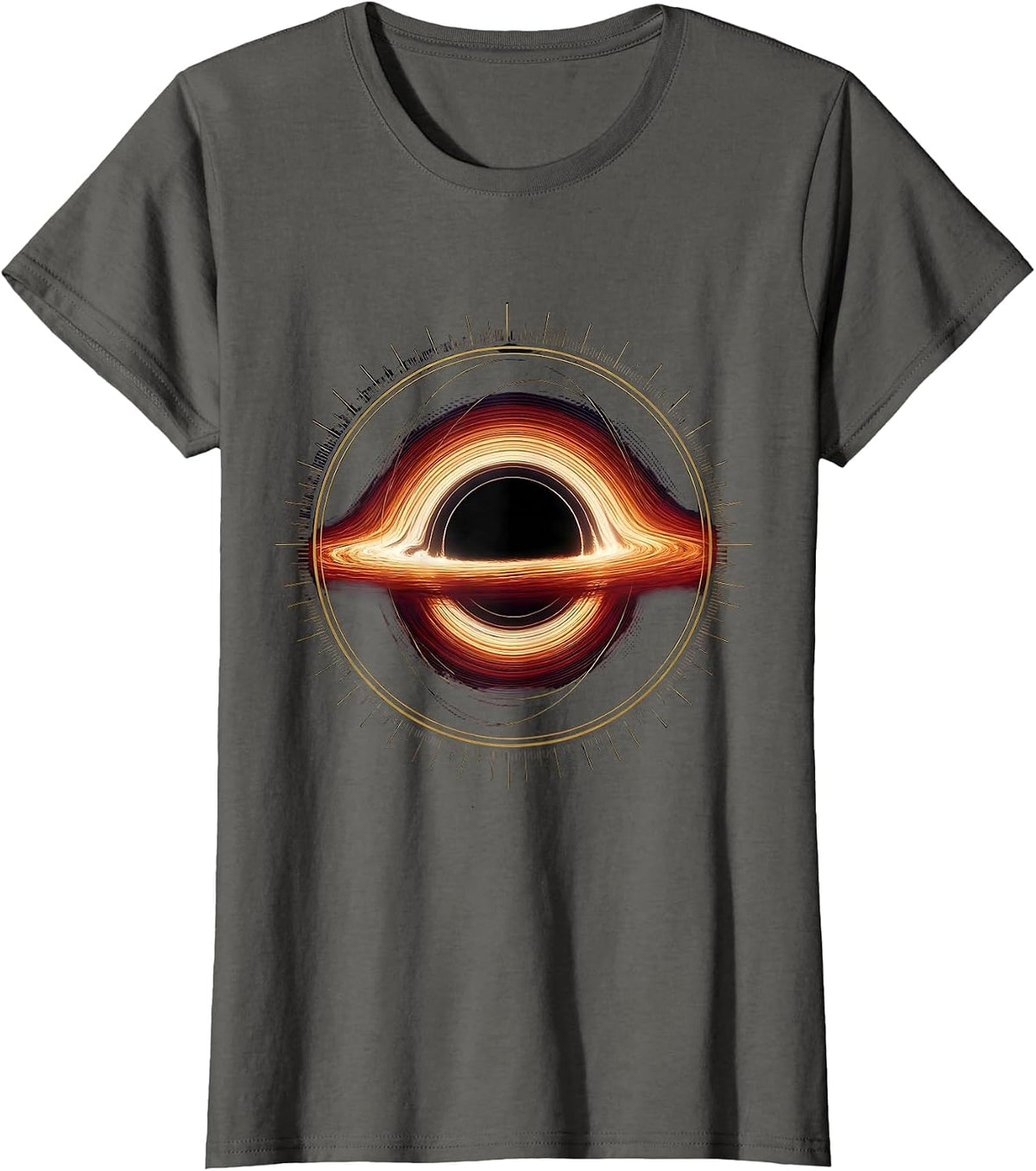 Women's Black Hole Physics Diagram Astrophysicist Space Science T-Shirt - Asphalt Grey