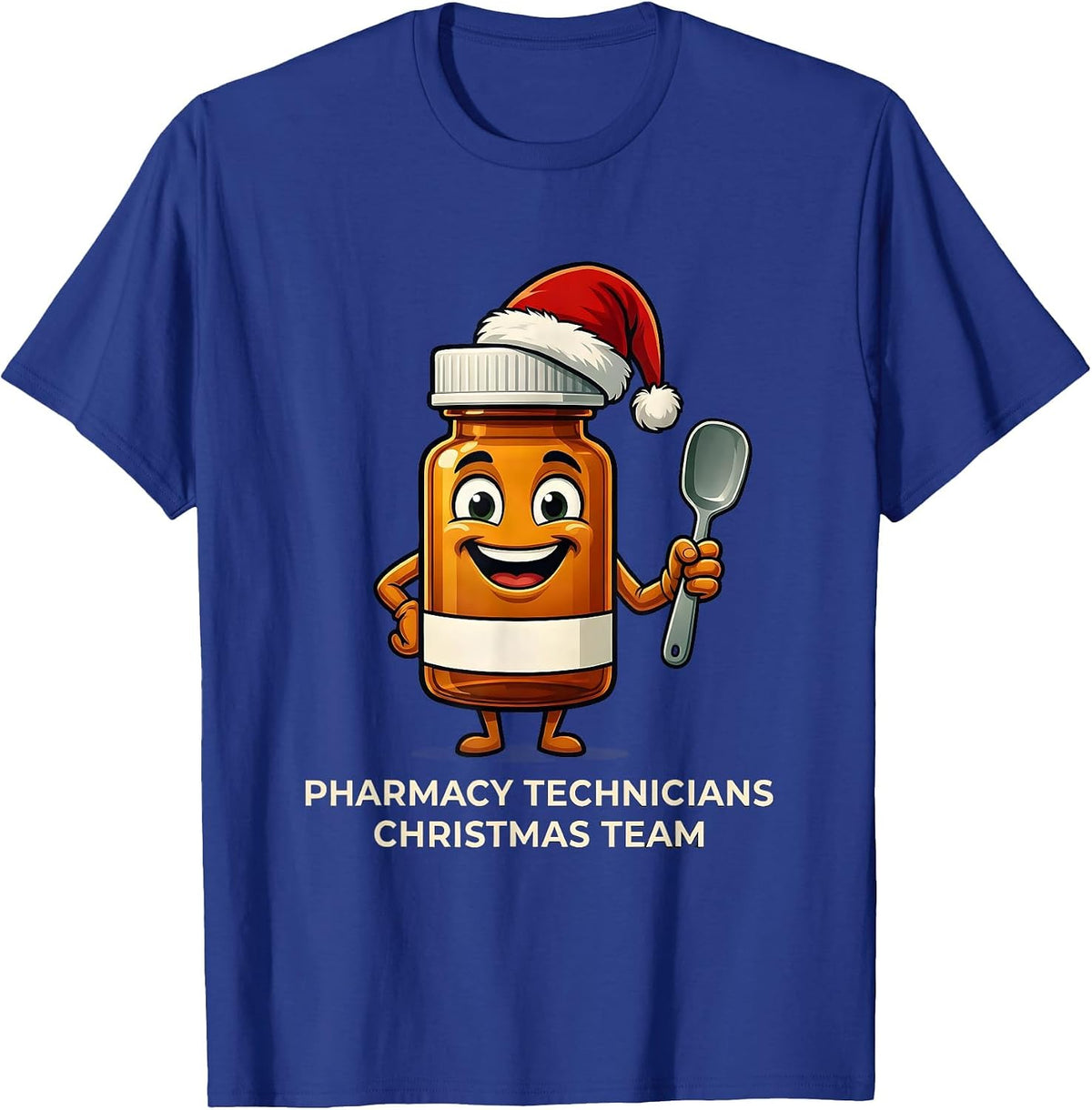 Pharmacy Technicians Christmas Team Funny Pharmacy Squad T-Shirt - Royal Blue