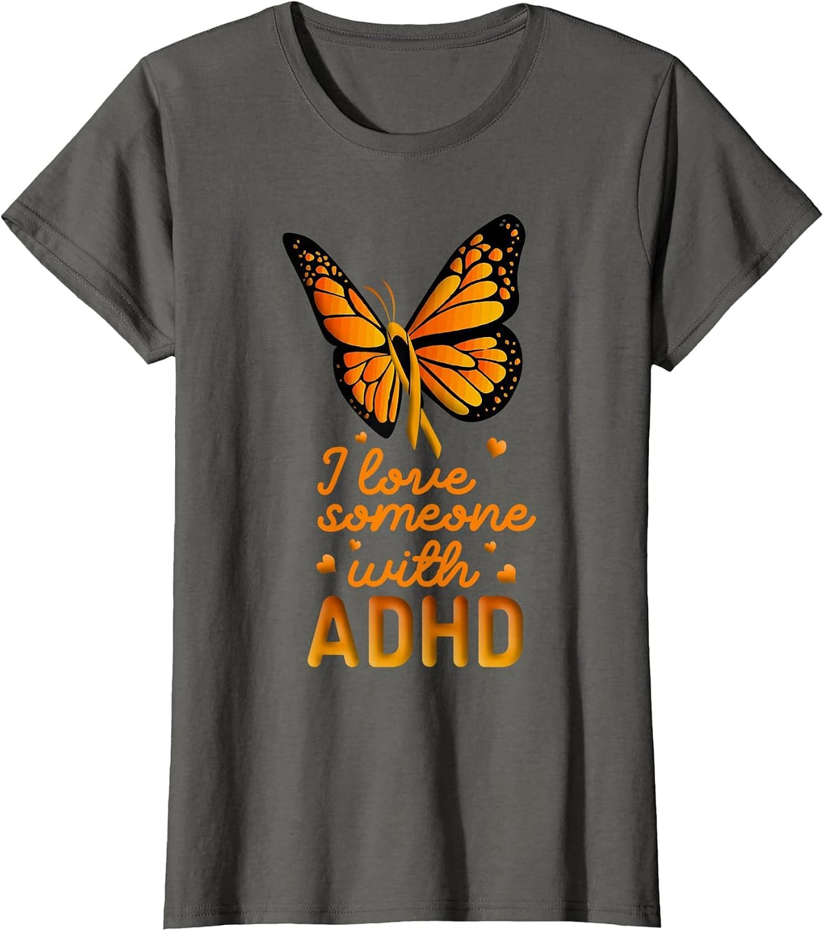 I Love Someone with ADHD T-Shirt - Asphalt Grey
