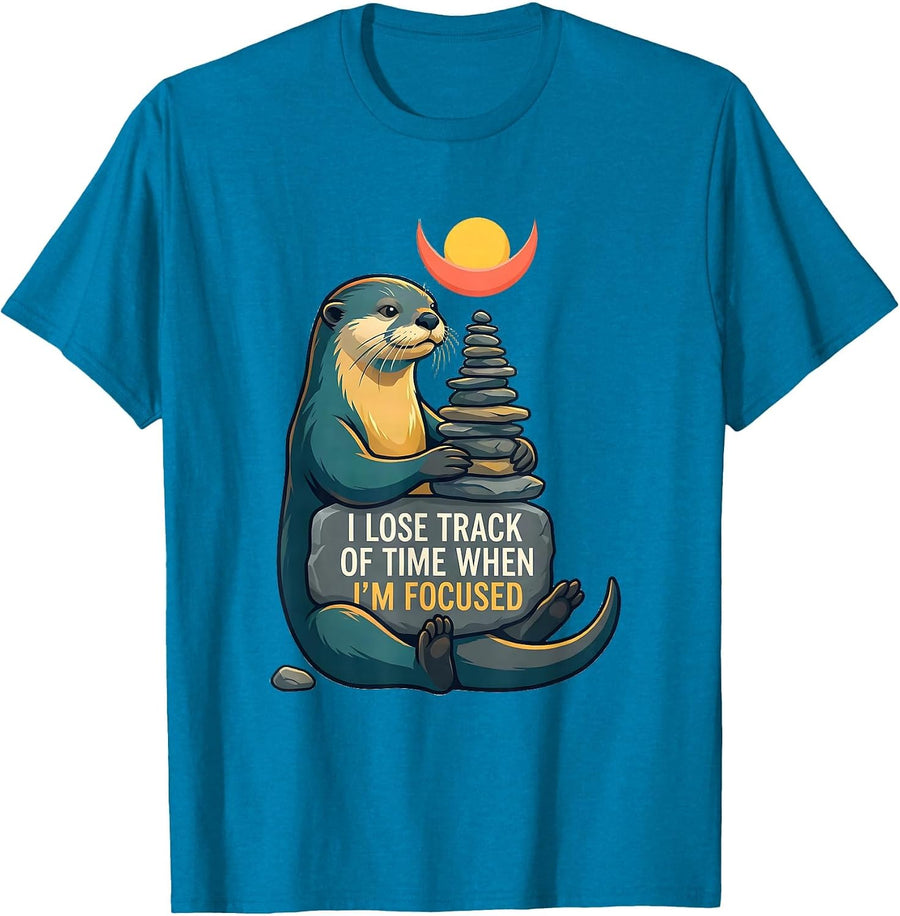 I Lose Track Of Time When I'm Focused Funny Neurodivergent T-Shirt - Sapphire Blue