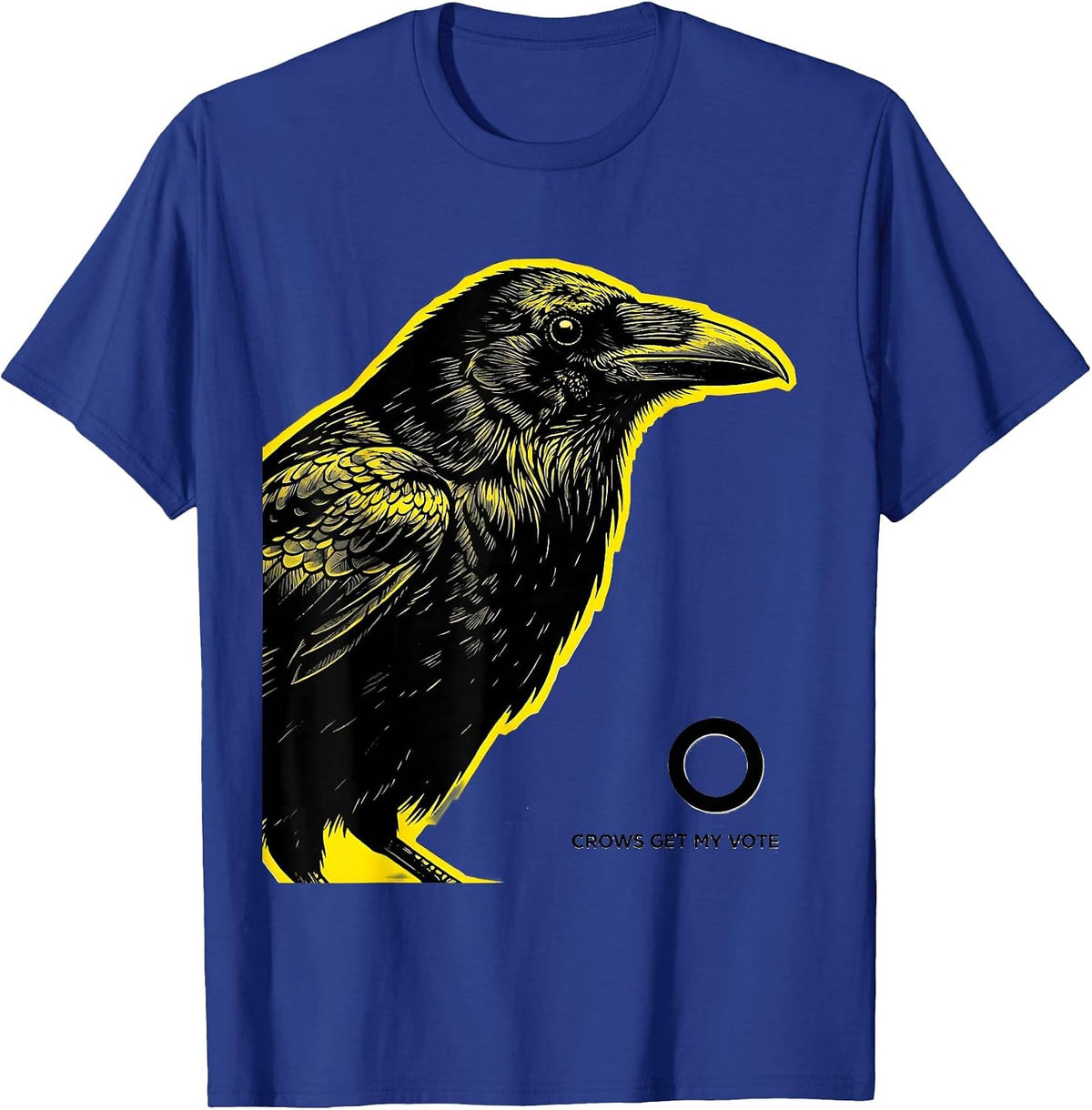 Men's Crows Get My Vote Funny Crow Lover Bird Enthusiast Humor T-Shirt - Royal Blue