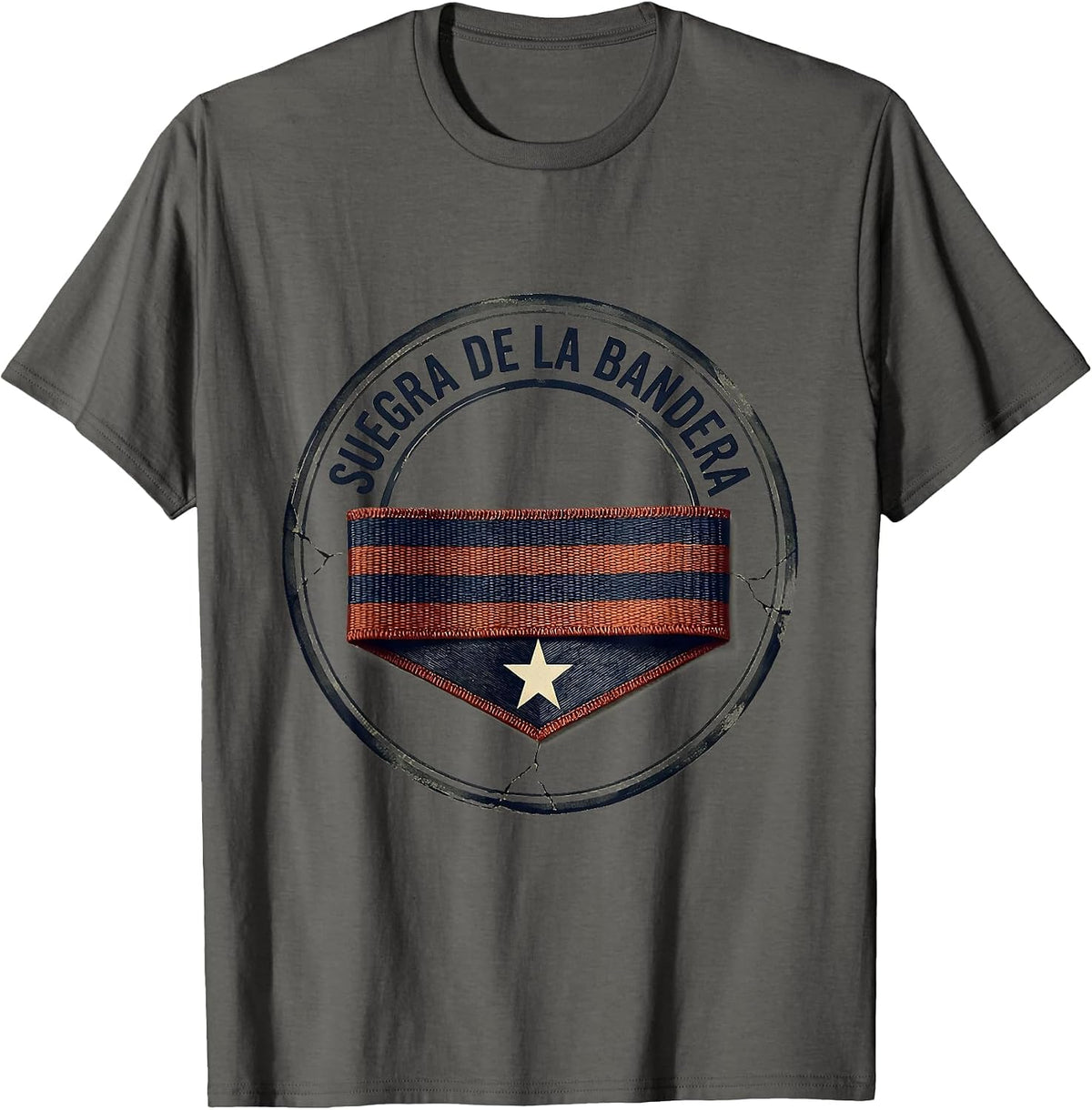 Men's Suegra De La Bandera Vintage Cuban Family Role Humor T-Shirt - Asphalt Grey
