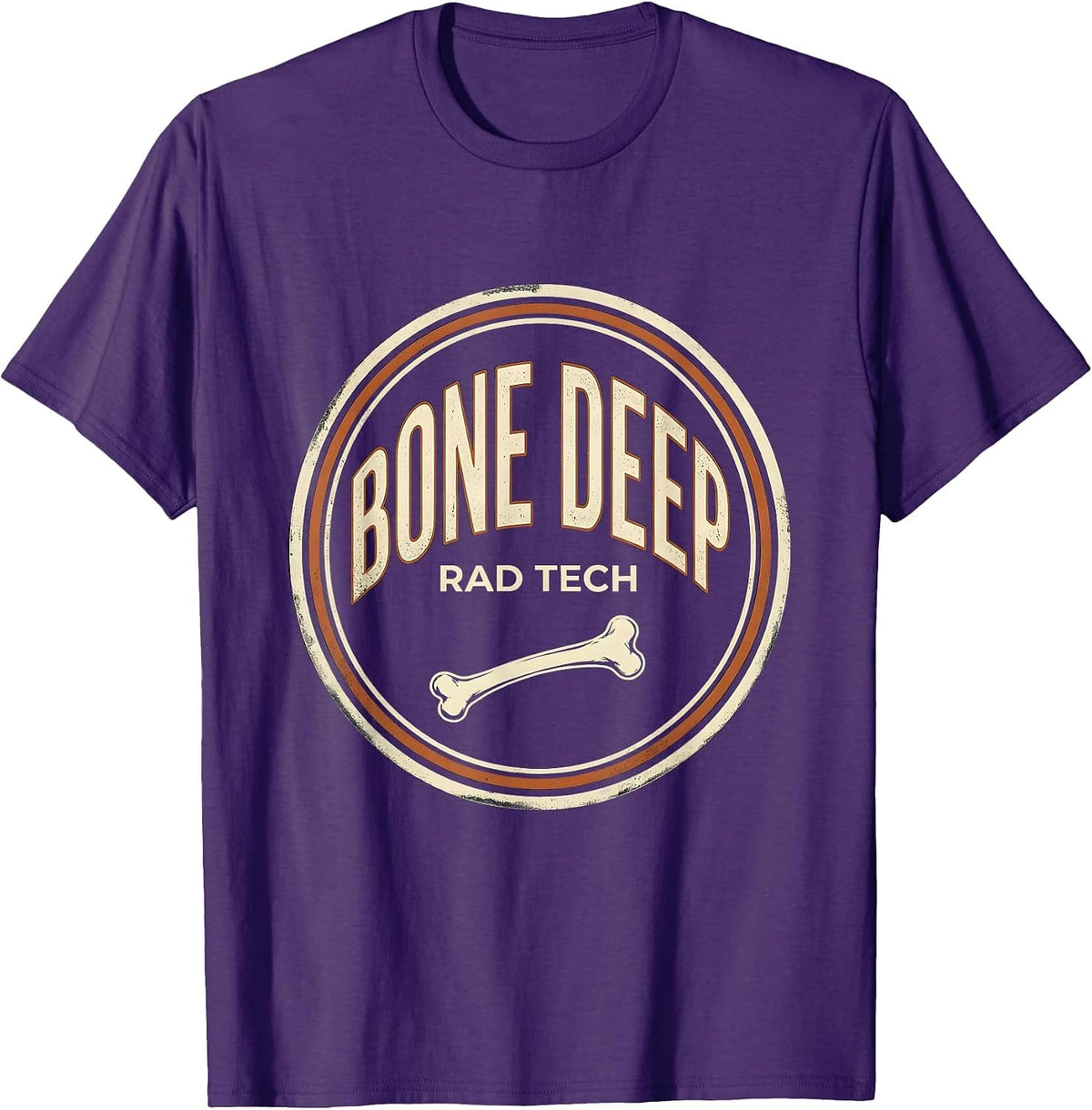 Rad Tech Bone Deep Vintage Radiology Tech Humor T-Shirt - Purple