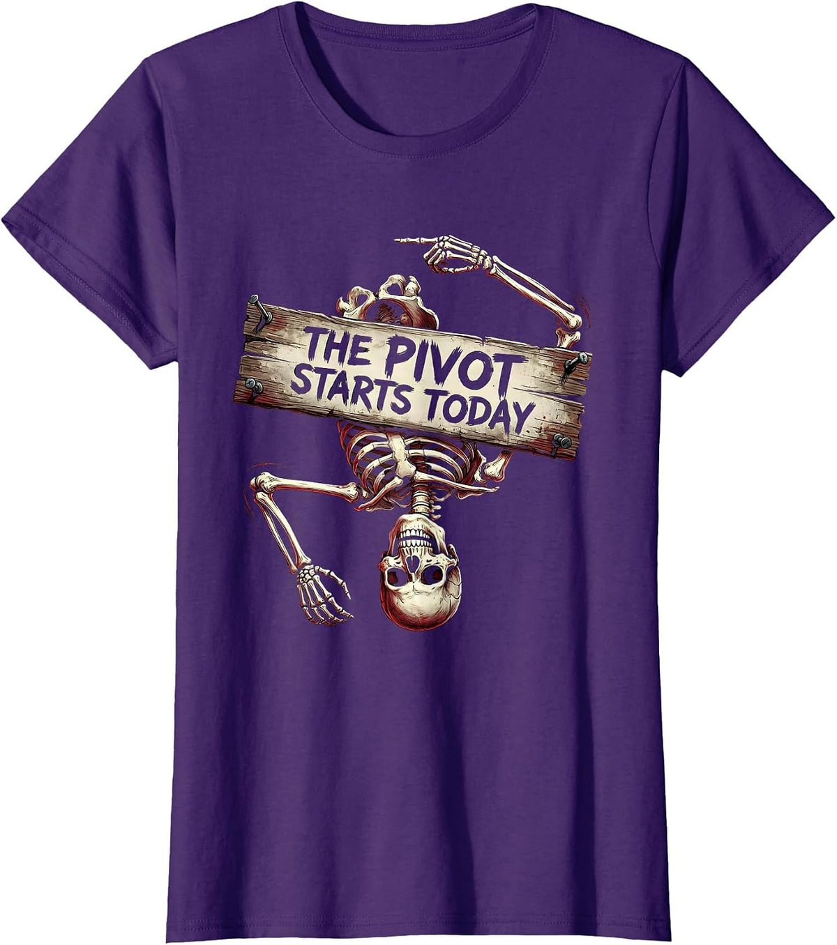 Women's The Pivot Starts Today Turning Point Design T-Shirt - Purple