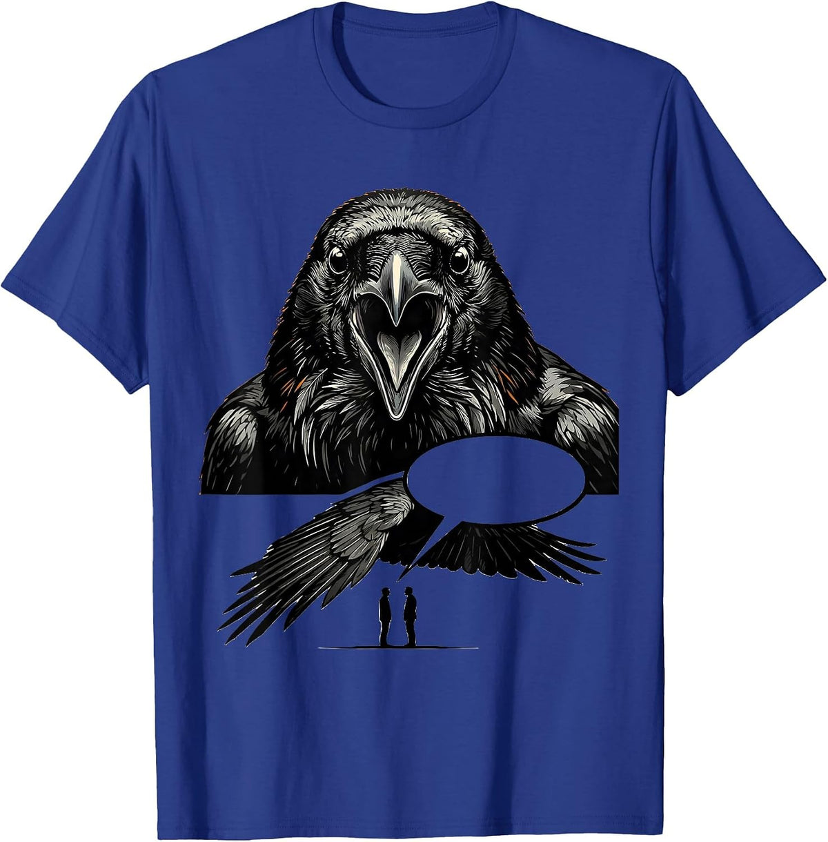 Men's Black Crow Gothic Dark Humor Crow Lover Gift T-Shirt - Royal Blue