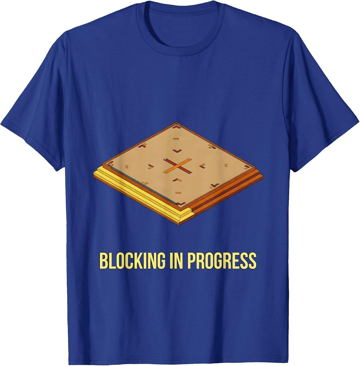 Blocking In Progress Isometric Stage Plan Theatre Kid Humor T-Shirt - Royal Blue