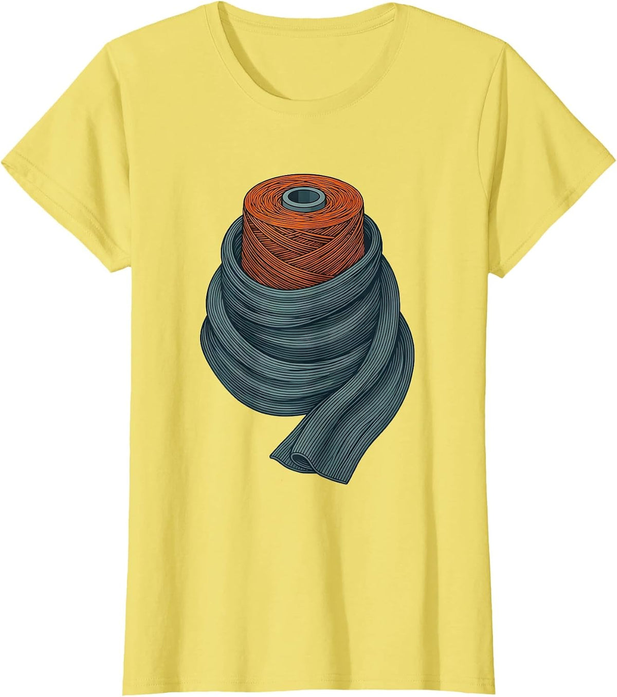 Knitted Scarf 3D Printing Humor Maker Gift Idea T-Shirt - Lemon Yellow