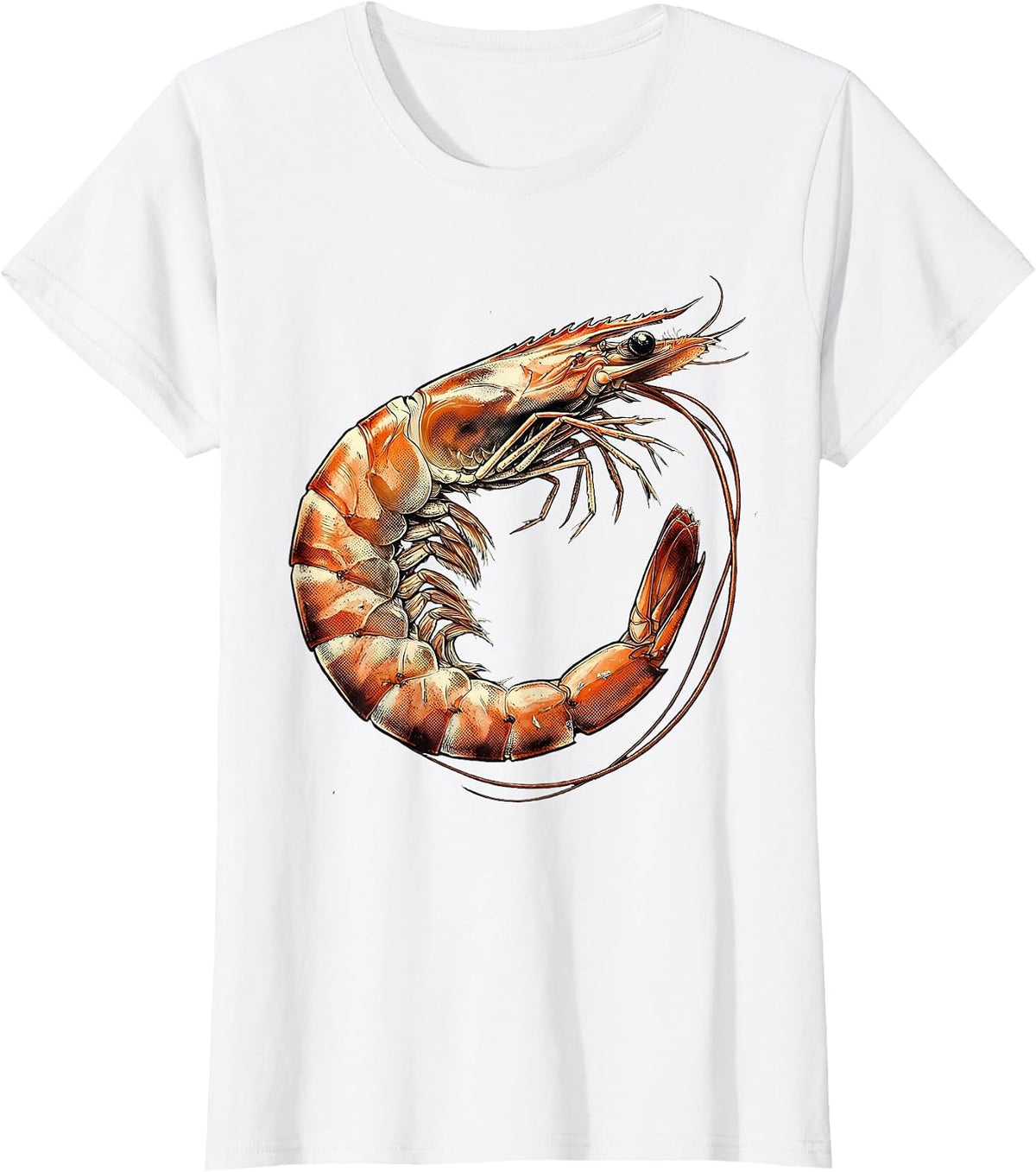 Gulf of America Curling Shrimp Illustration T-Shirt - White