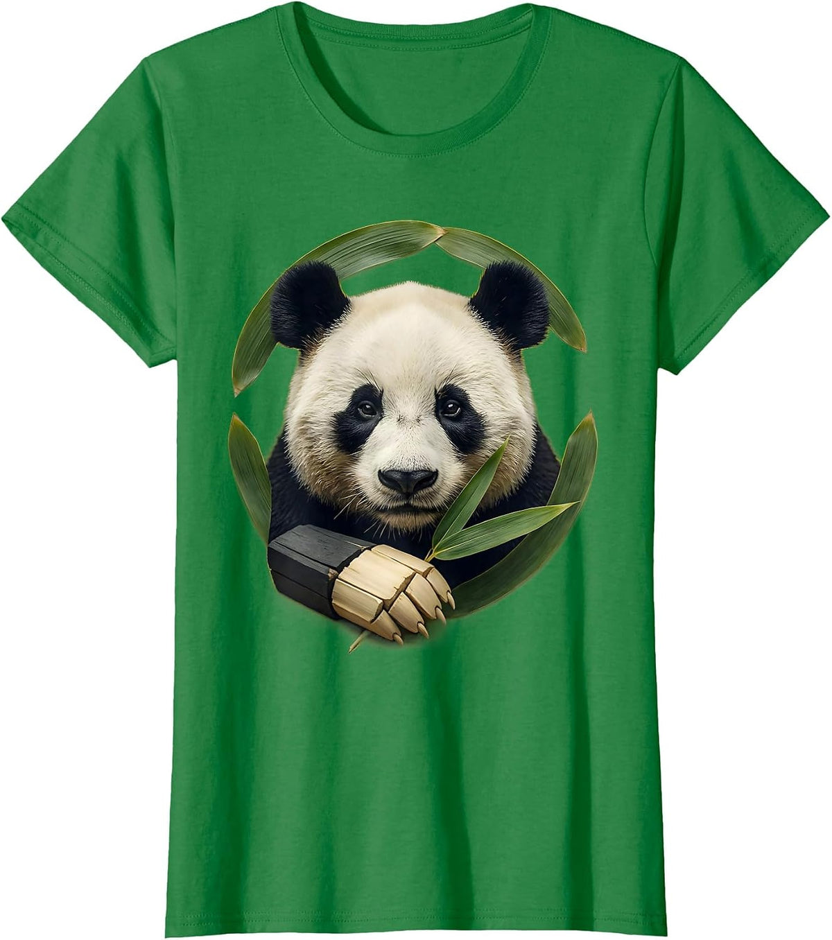 Panda Mask Midcentury Modern Animal Humor Gift T-Shirt - Kelly Green