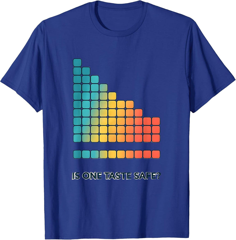 Is One Taste Safe? Funny Periodic Table Chemistry Teacher T-Shirt - Royal Blue
