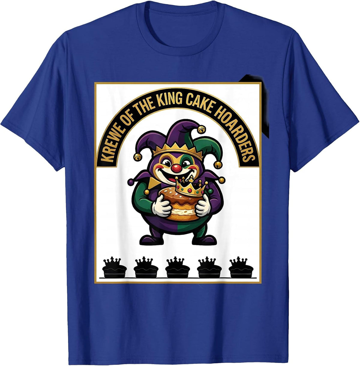 Krewe Of The King Cake Hoarders Mardi Gras Carnival Party T-Shirt - Royal Blue