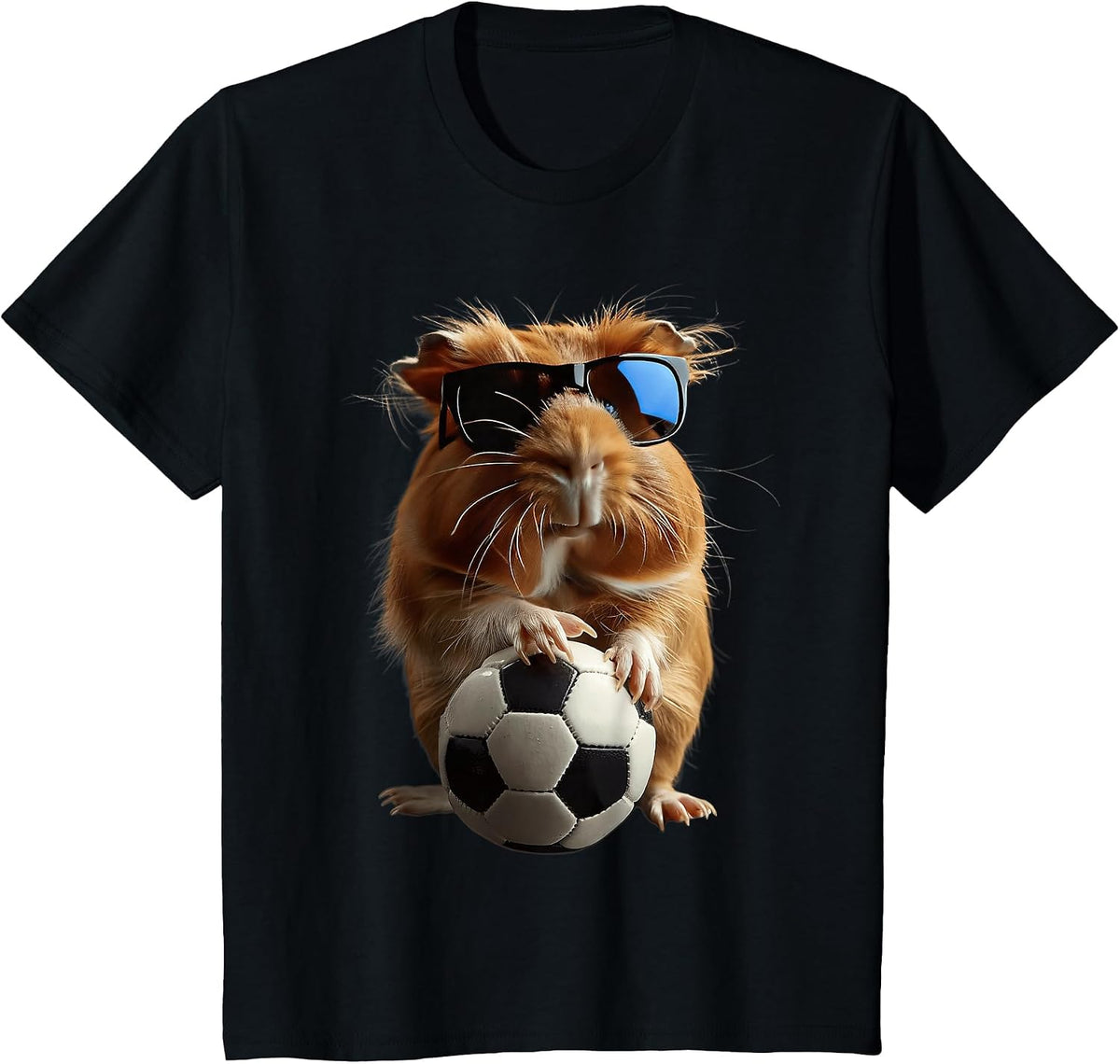 Guinea Pig Soccer T-Shirt - Black
