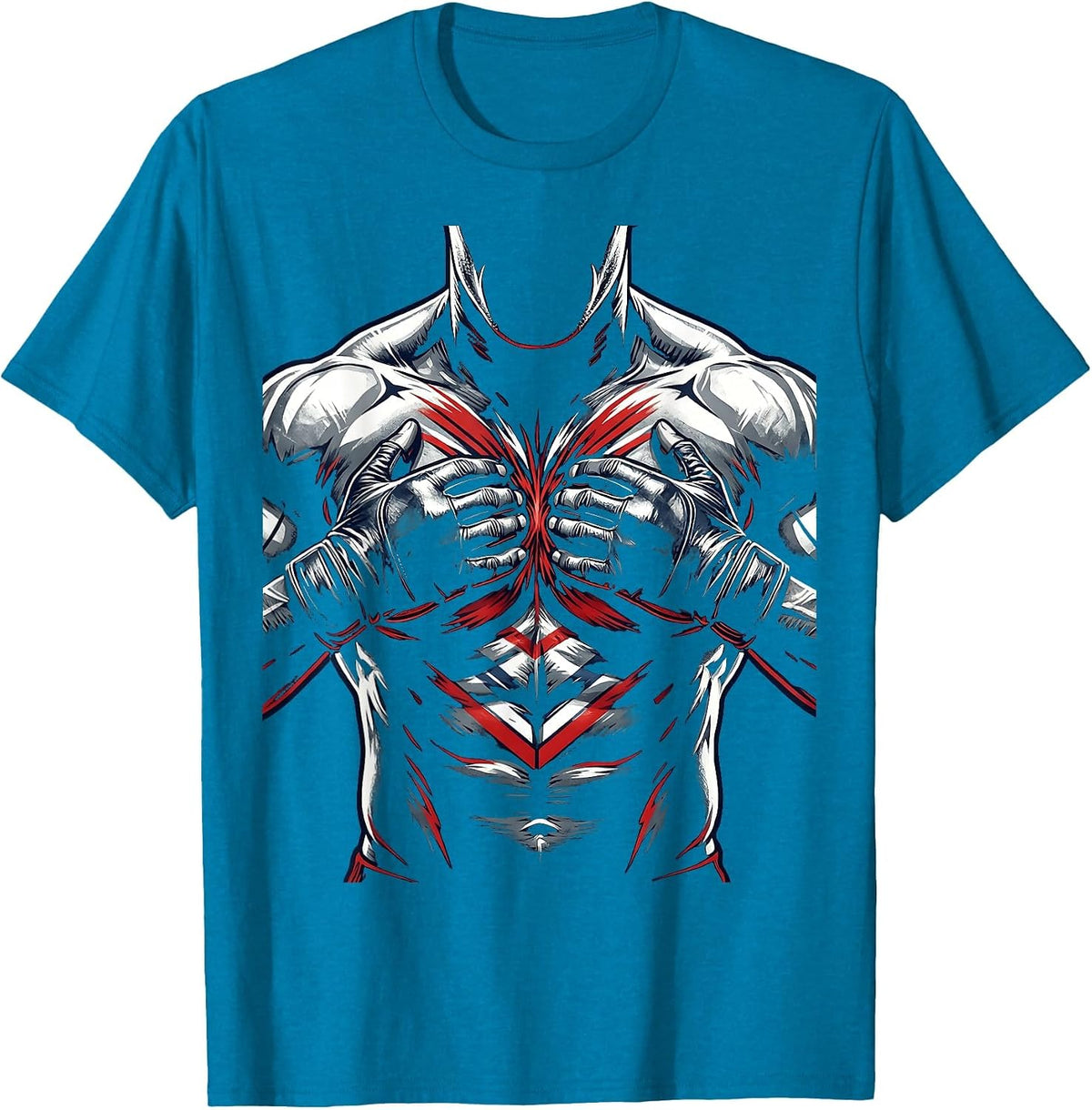 ICU Nurse Chest Compressions Graphic Design T-Shirt - Sapphire Blue