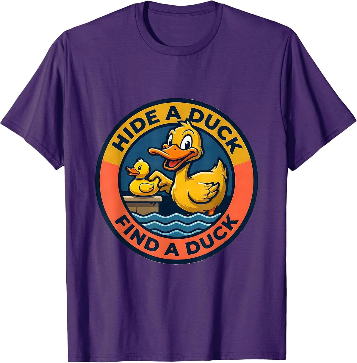 Hide A Duck Find A Duck Funny Cruise Duck Hunting Ice Cream T-Shirt - Purple