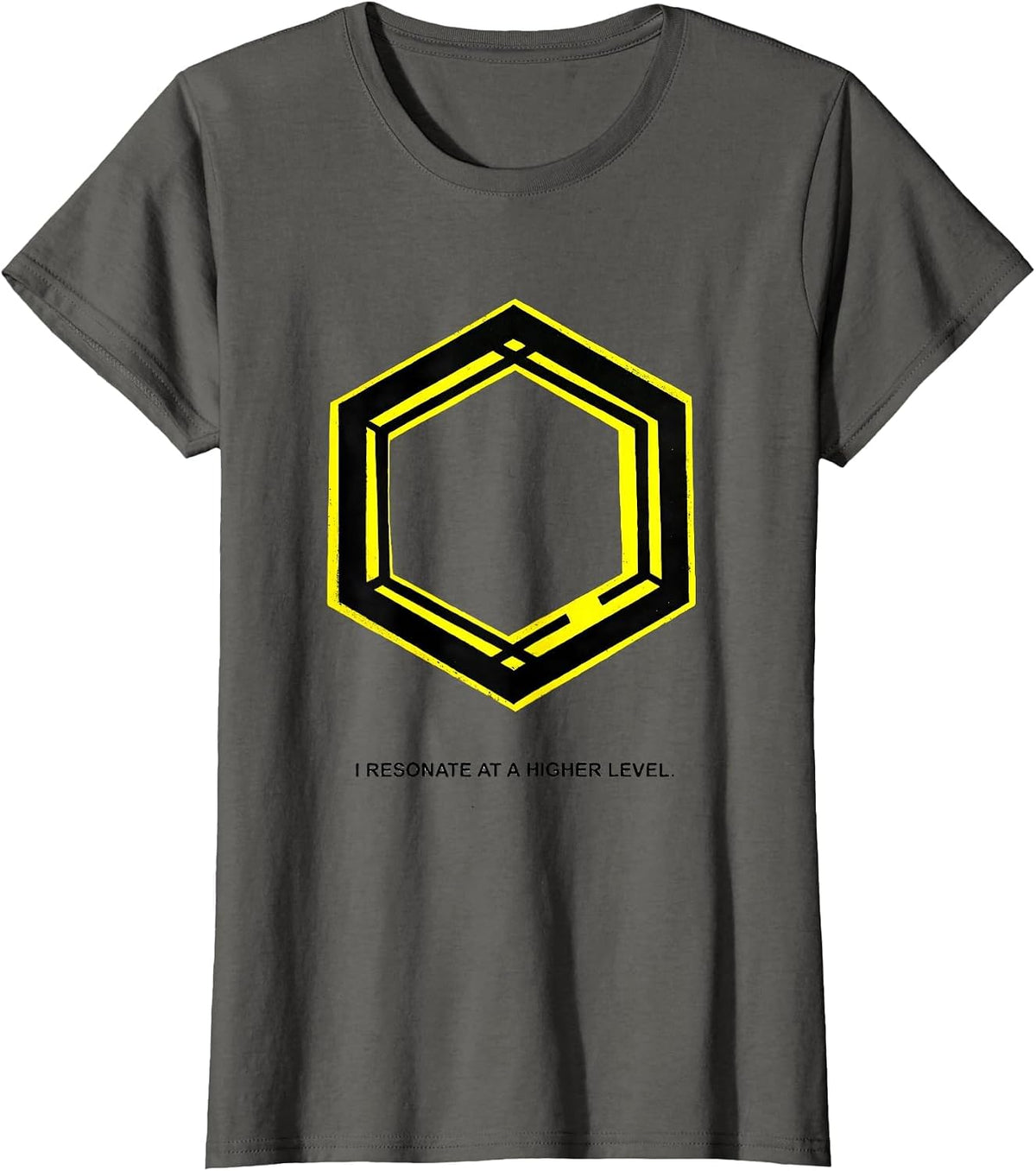 Women's I Resonate At A Higher Level Funny Science Chemistry Teacher T-Shirt - Asphalt Grey