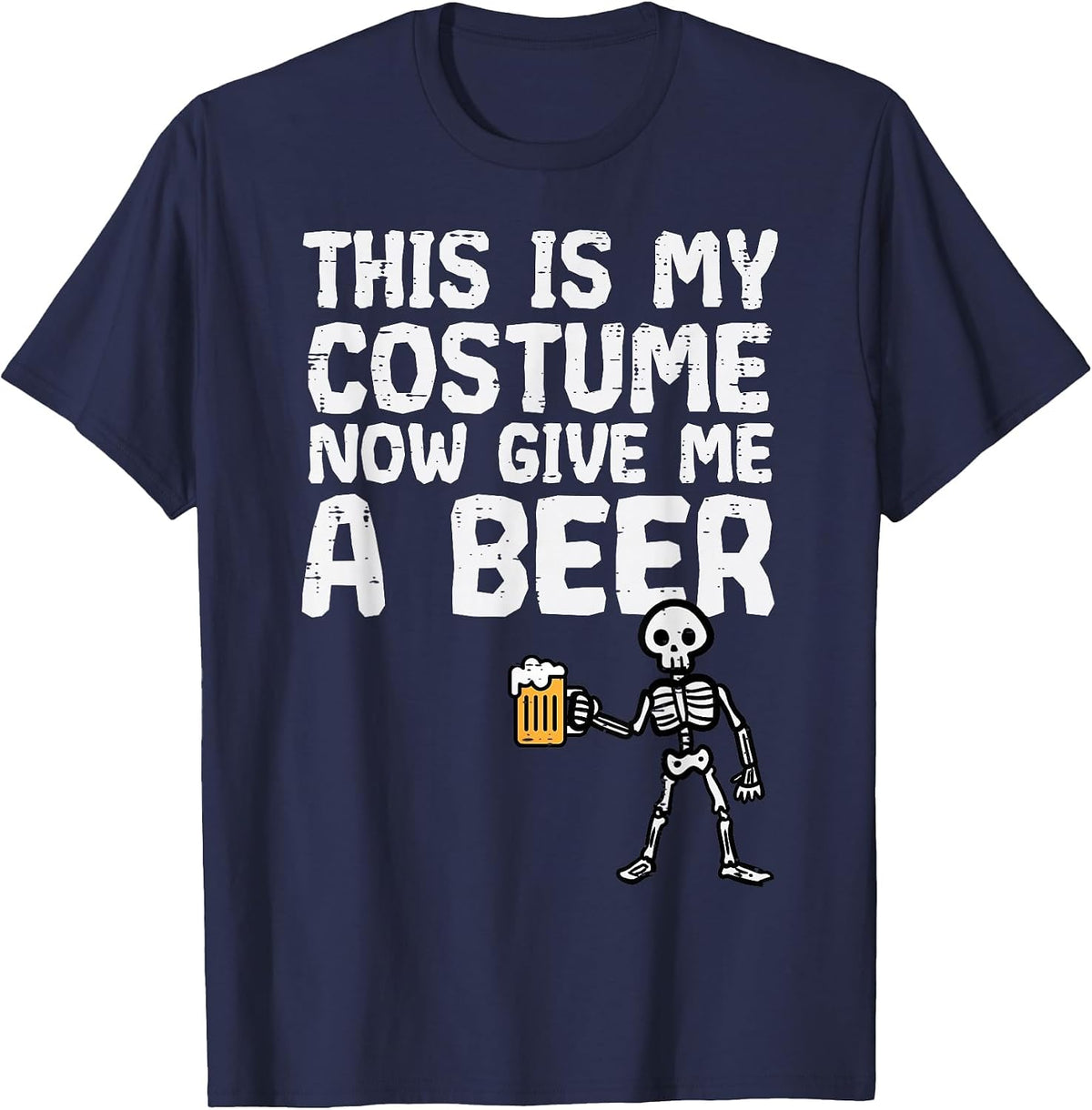 Halloween This is My Costume Give Me Funny Skeleton Dad Men T-Shirt - Navy Blue