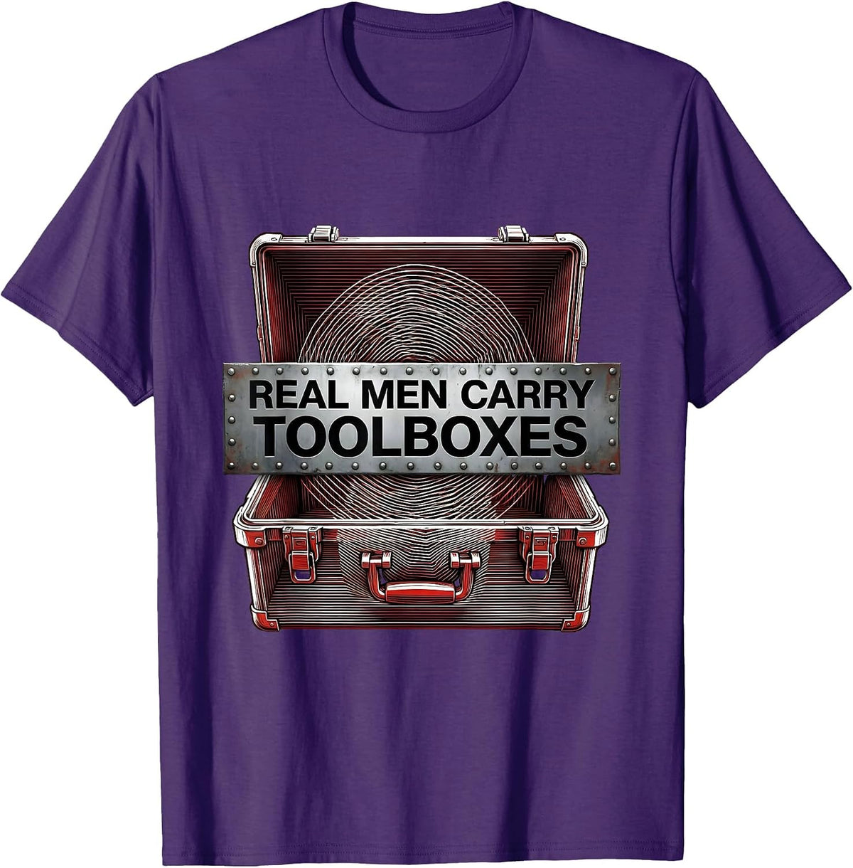 Real Men Carry Toolboxes Blue Collar Pride T-Shirt - Purple