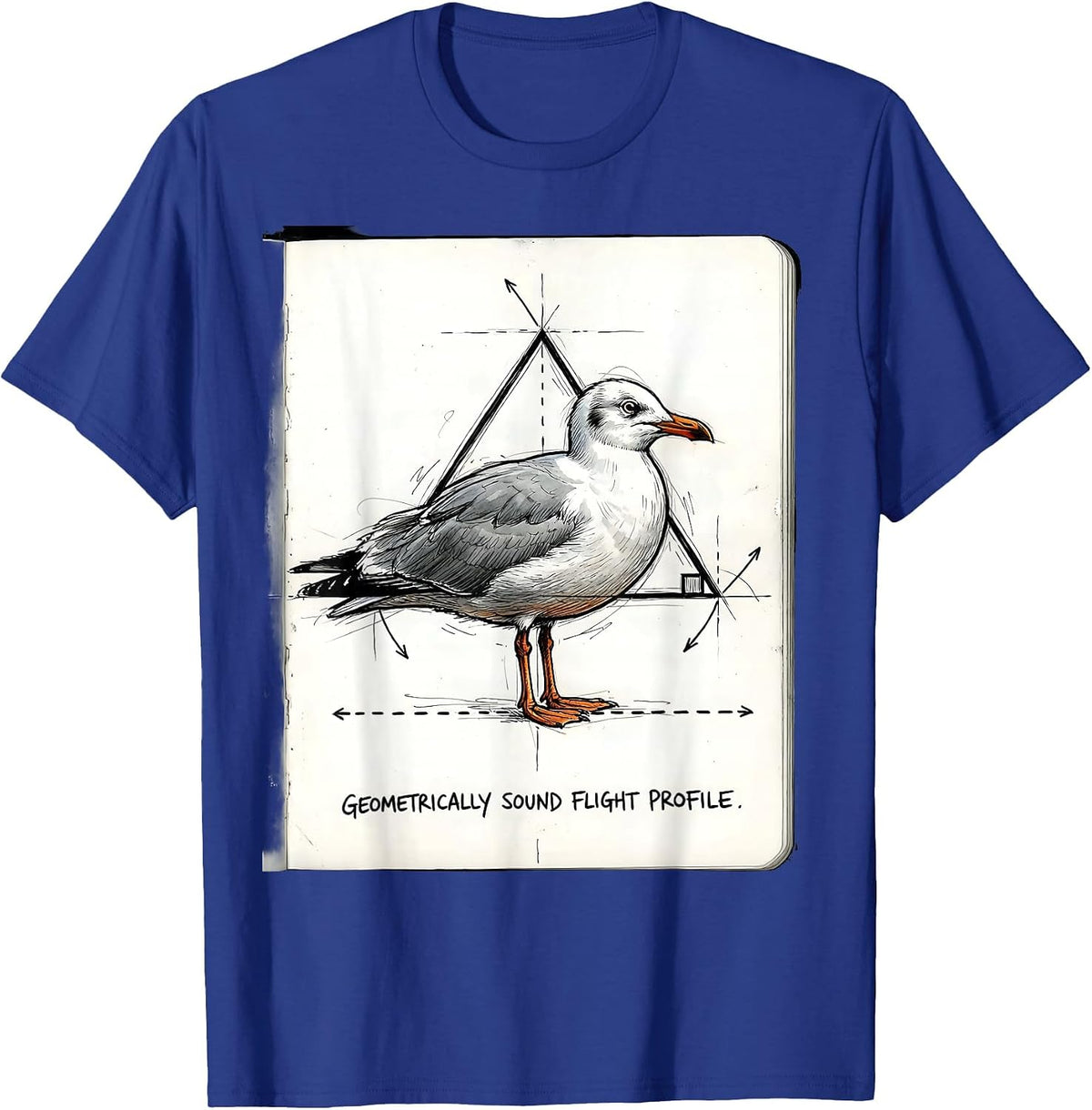Geometrically Sound Flight Profile Funny Math Teacher T-Shirt - Royal Blue