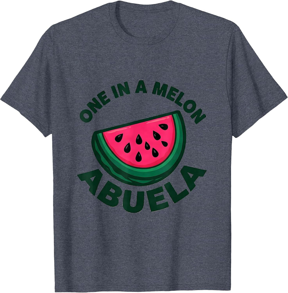 One In A Melon Abuela 1st Birthday Party Family Matching T-Shirt - Heather Blue