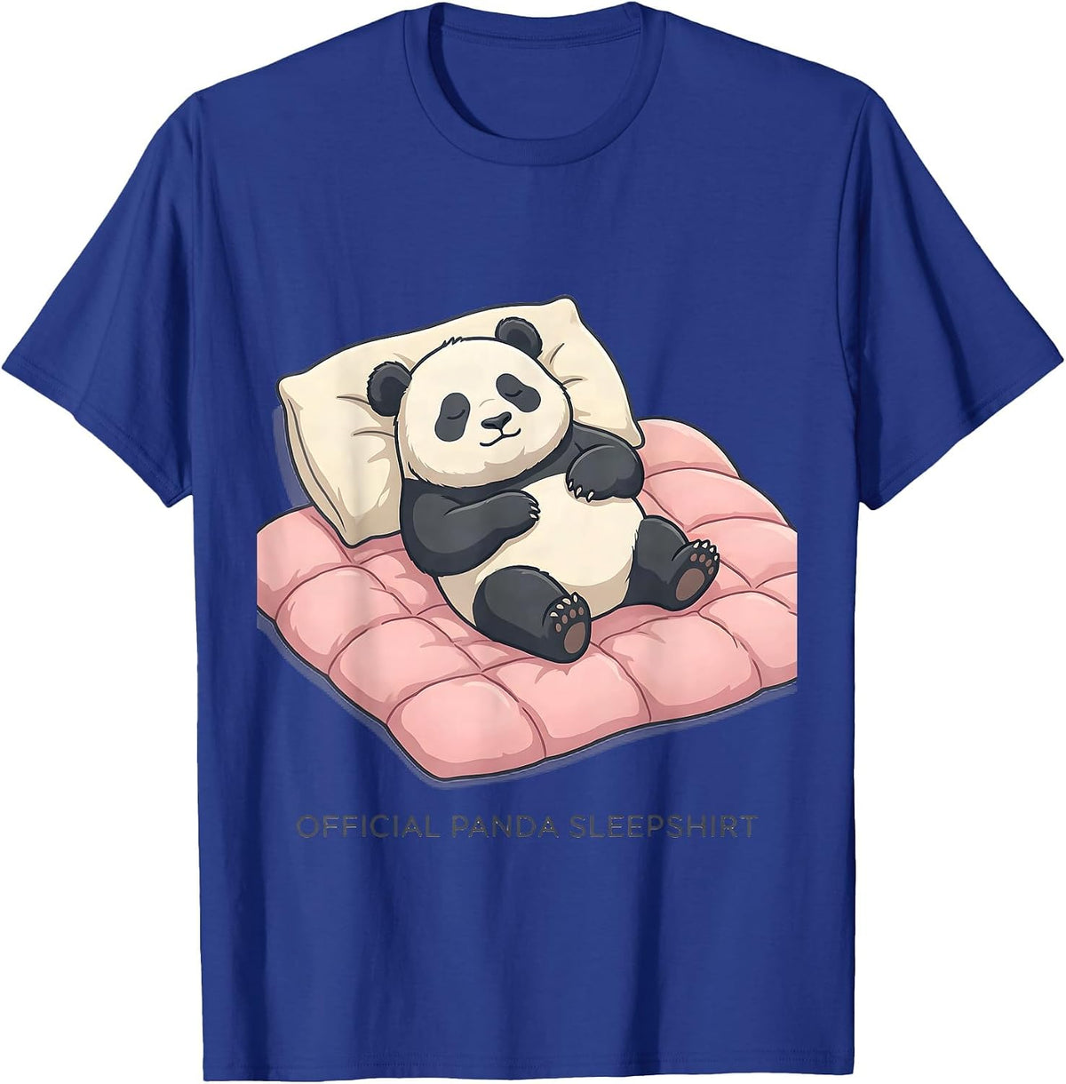Official Panda Sleepshirt Cute Kawaii Animal Lover Pajama T-Shirt - Royal Blue