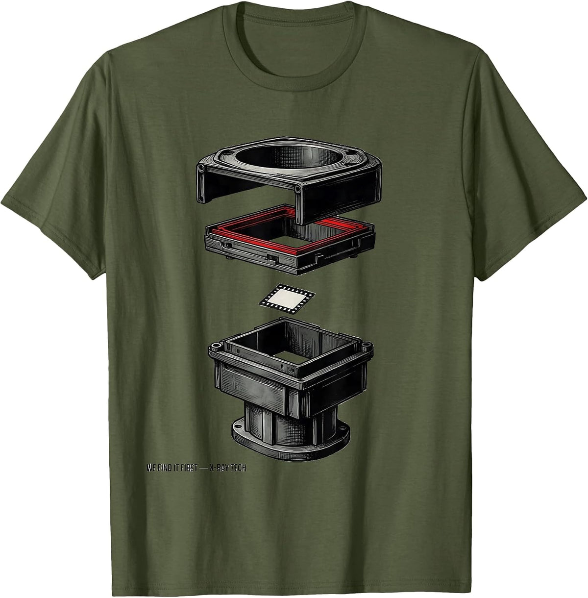 Men's We Find It First — X-Ray Tech Radiology Rad Tech CT MRI Tech T-Shirt - Olive Green
