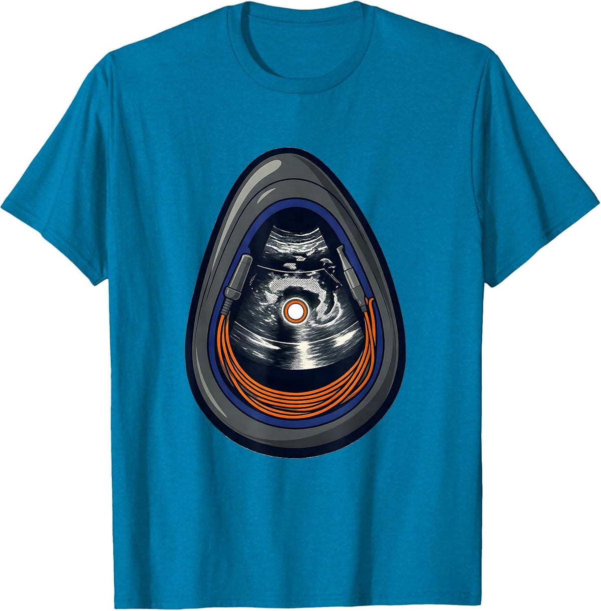 Ultrasound Tech Sonographer Funny Coquette Pun T-Shirt - Sapphire Blue