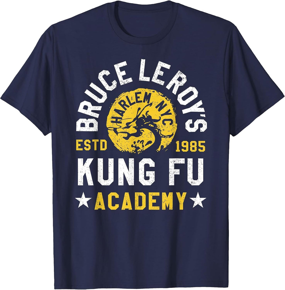 Bruce Leroy's Kung Fu Unisex for Men, Women T-Shirt - Navy Blue